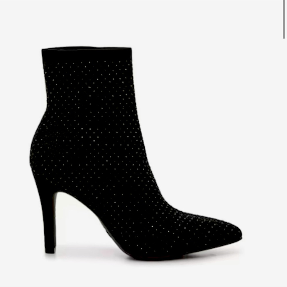 Mia Mercy Black Rhinestone Bootie Size 8 New NEVER WORN